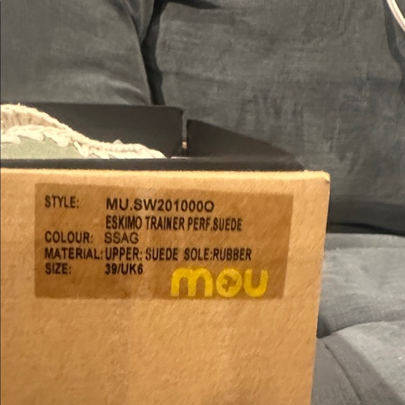 Mou Women's Green Sneakers with Cream Accents - Picture 5 of 6